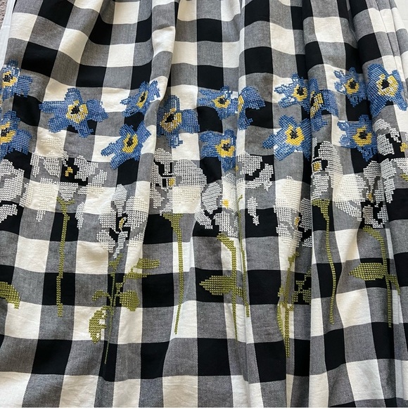 NWT Anthropologie Verb Embroidered Gingham Plaid Halter Maxi Dress SZ Large - Picture 7 of 16